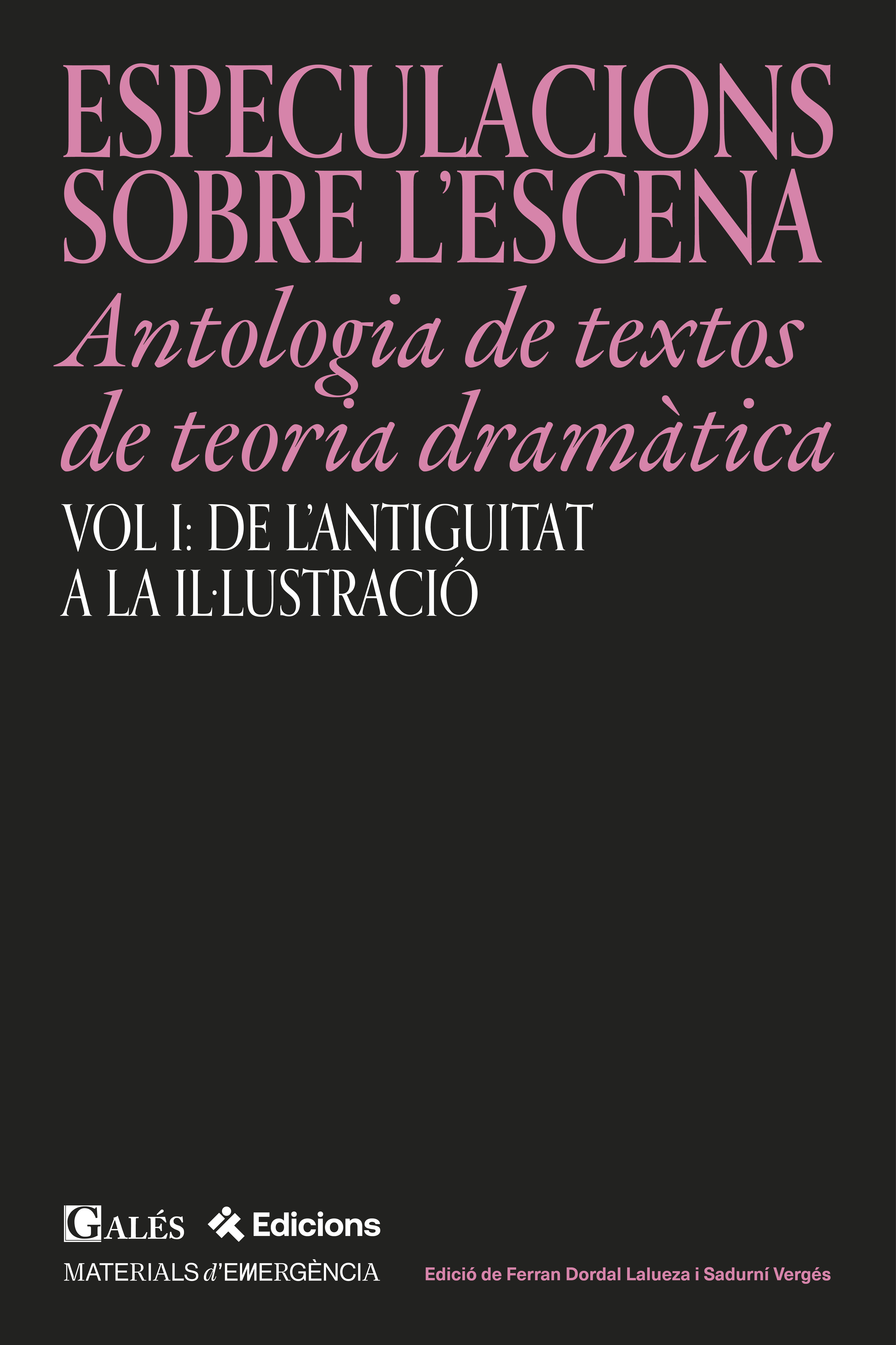 ESPECULACIONS SOBRE L'ESCENA